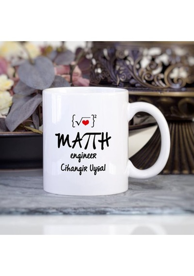 Matematik Mühendisi İsme Özel Meslek Kupa Bardak 07 Beyaz