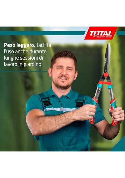Çit Budama Makası 11 X 32 X 32 Cm Mavi Uzunluk 557 Mm Bahçe İşleri İçin Teflon Bıçaklı İki El Çit Makas