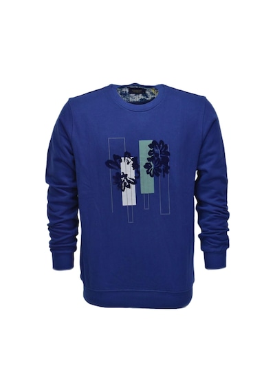 Erkek Baskılı Spor Sıfır Yaka Sweatshirt R2201 Bgl-st03191 001