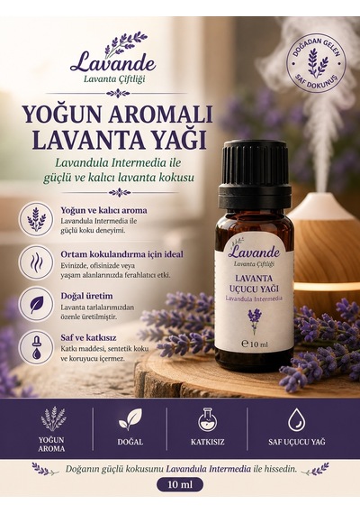 Lavande Lavanta Çiftliği  Lavanta Yağı L.intermedia 10 ML