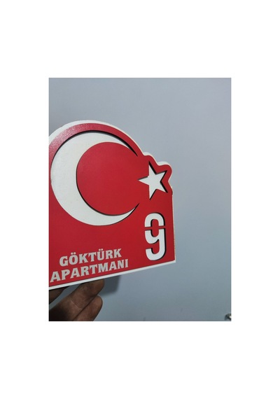 10 Adet Türk Bayrağı Temalı Kapı Numarası 1-10a Kadar