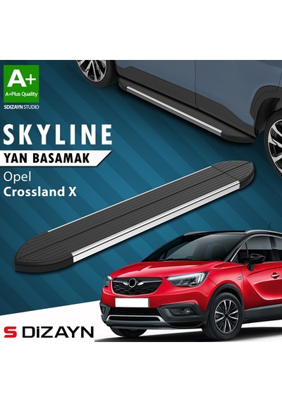 S-dizayn Opel Crossland X Skyline Krom Yan Basamak 173 Cm 2017 Üzeri A+ Kalite