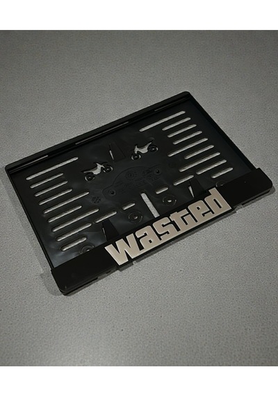 Motorsiklet Wasted Plakalık Kabartmalı Krom Yazı 1 Adet Motor Plakası
