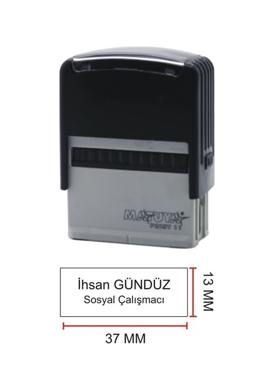İsim Ünvan Kaşesi -matuya 11 Siyah Mürekkep Çoklu Renkli