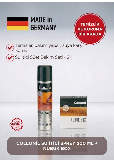 Tuna Collonil Renksiz Su İtici Ayakkabı Spreyi 200 Ml Ve Ayakkabı Silgisi Süet-nubuk Bakım Seti - 2 Li Diğer