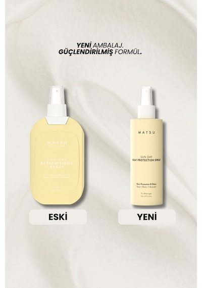Matsu Sun Day Isı ve Güneş Koruyucu Saç Spreyi 232°C Isı Koruması 200 ml