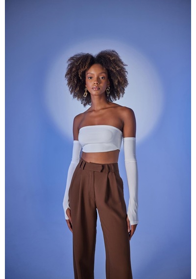 Holly Lolly Straplez Model Noir Bluz Ekru