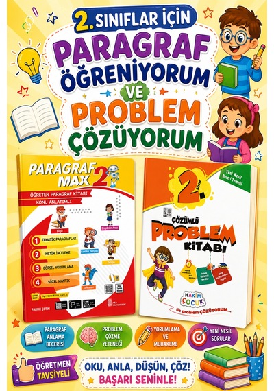 2.sınıflar İçin Öğretmen Tavsiyeli Paragraf Öğreniyorum Ve Problem Çözüyorum Seti
