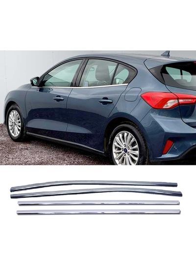 Ford Focus 4 Hb 2018 Üzeri Krom Cam Çıta 4 Prç P.çelik