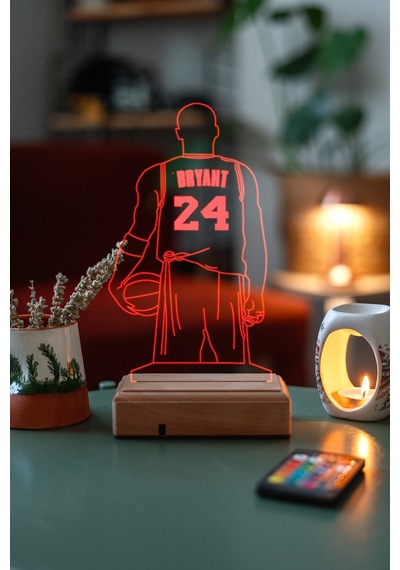 Kobe Bryant 16 Renk Kumandalı 3d Gece Lambası