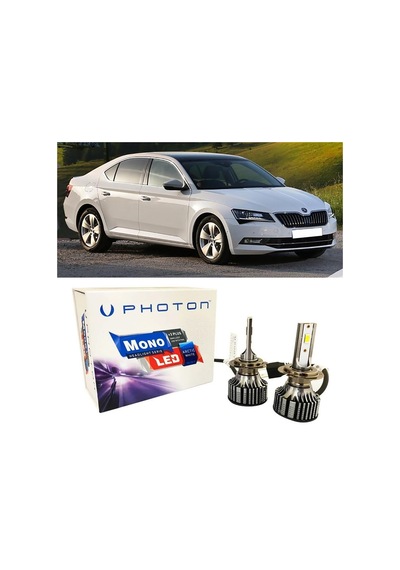 Skoda Superb 3 Led Xenon Sis Farı Ampulü H8 Mono Yeni Seri Beyaz 2015+