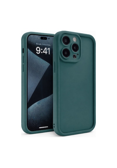 Apple Uyumlu iPhone 16 Pro Max Kamera Çıkıntılı Mat Silikon Telefon Kılıfı Yeşil