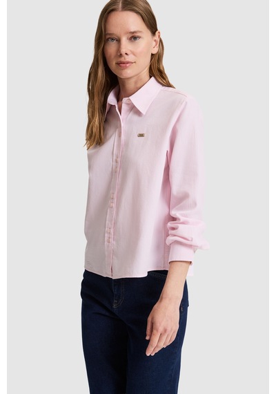 U.s. Polo Assn. Kadın Açık Pembe Gömlek Desenli 50324617-vr078 Acık Pembe