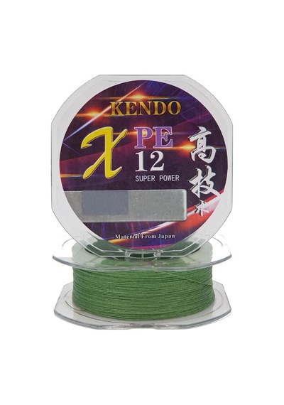 Kendo Dynema 12x 12 Kat %100 PE Örgü İp Misina 250m Japon Yeşil