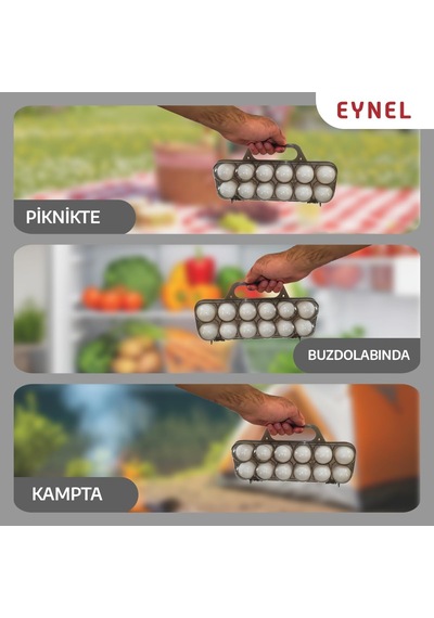 Saplı 12'li Yumurta Taşıma Kutusu, Plastik Buzdolabı İçin Yumurtalık Pikniklik Pratik Yumurta T Şeffaf