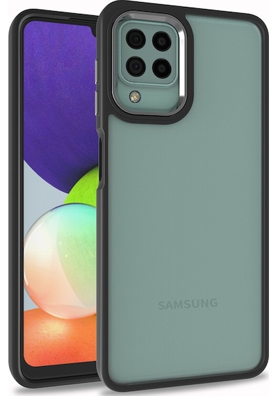 Samsung Uyumlu Galaxy A22 Renkli Kenarli Parlak Flora Kilif 547924904