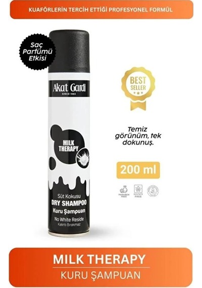 Akat Gardi Kuru Şampuan 200 Ml Milk Therapy Süt Kokusu Etkisi