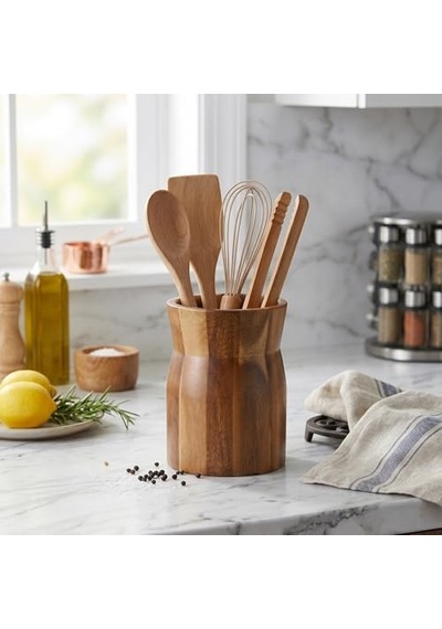 Doğal Akasya Ahşap Tezgah Üstü Kaşıklık, 9.5x13 Cm Çok Amaçlı Düzenleyici Organizer, Minimalist Mutfak Gereçleri Kutusu Açık Ahşap Doğal Akasya Ahşap Tezgah Üstü Kaşıklık, 9.5x13 Cm Çok Amaçlı Düzenleyici Organizer, Minimalist Mutfak Gereçleri Kutusu Açık Ahşap