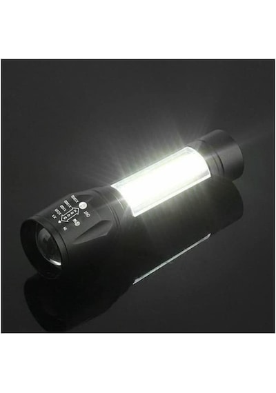 Taktikal Fener Led Usb Ultra Güçlü Mini Boy Şarjlı El Feneri Siyah