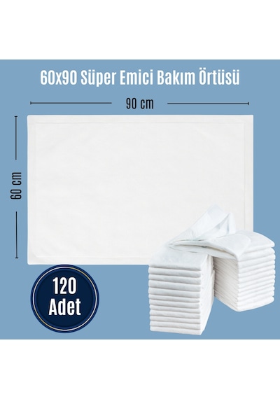 Hasta Bakım Yatak Koruyucu Örtü 60x90 cm 120 Adet – Sıvı Geçirmez,  Yüksek Emicilik