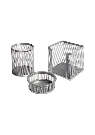 Bigpoint Metal Perfore 3'lü Set Silver