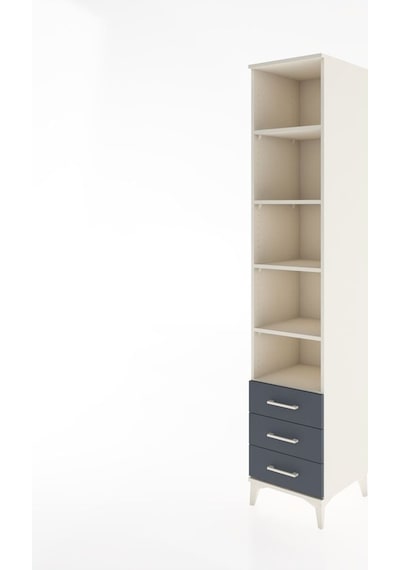 Hyperion Dolap 5 Raflı 3 Çekmeceli 44x44x221 Aytaşı-antrasit Aytaşı