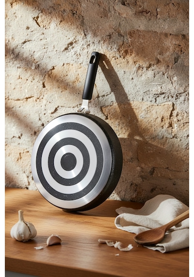 Bernardo Wave 32cm Granit Balık Tavası Siyah