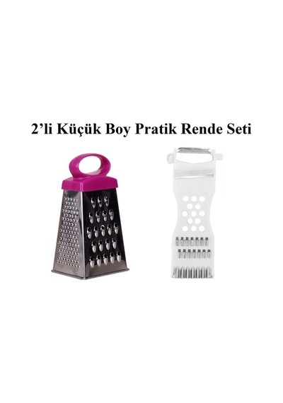 2 Li Küçük Boy Pratik Rende Seti Plastik Diğer