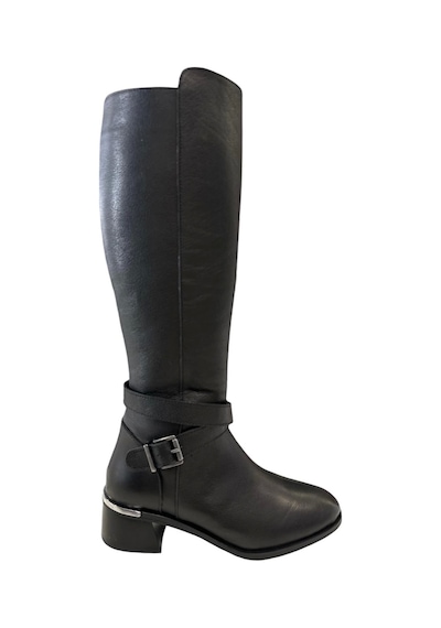 Castle Black Cb-97900-1 Kadın Deri Topuklu Çizme Siyah