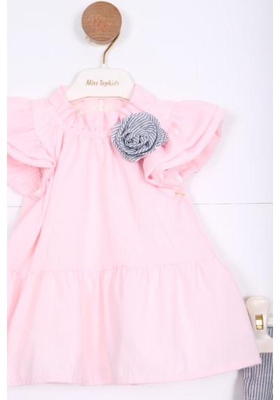 Xo Kids Kız Çocuk Elbise 1-5 Yaş 3551 Pembe
