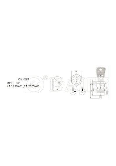 IC-195C Anahtarlı Switch 0-1 Ø19mm K19-02-201