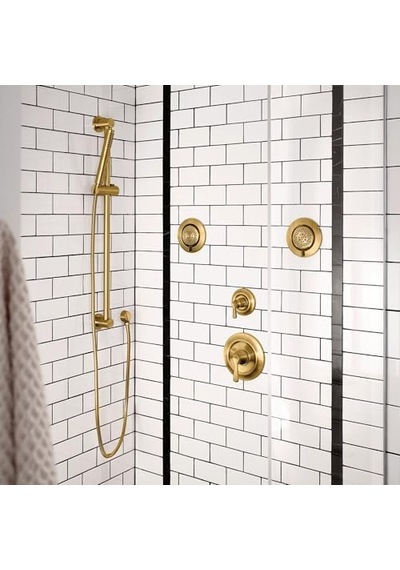 Moen At2199bg Collection Evrensel Standart Duş Kolları İçin Yedek Flanş, Fırçalanmış Altın
