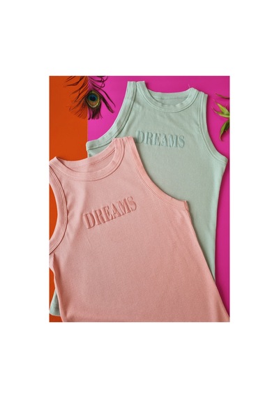 Demirsa Boutique Halter Yaka Pudra Ve Yeşil Renk Modal Kaşkorse Kadın Atlet Yeşil-pudra Demirsa Boutique Halter Yaka Pudra Ve Yeşil Renk Modal Kaşkorse Kadın Atlet Yeşil-pudra