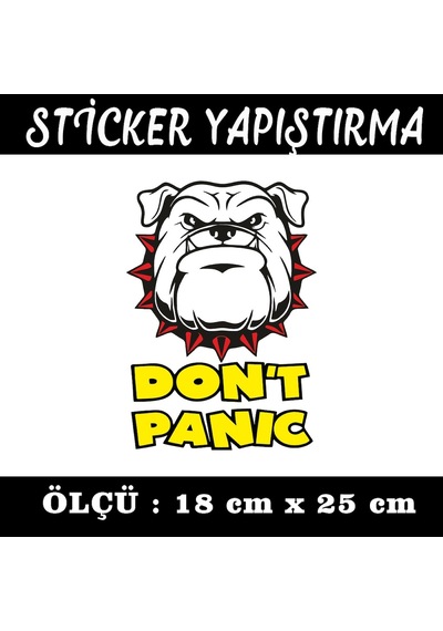 Bulldog Panik Yapma Köepk Sticker Etiket Seti