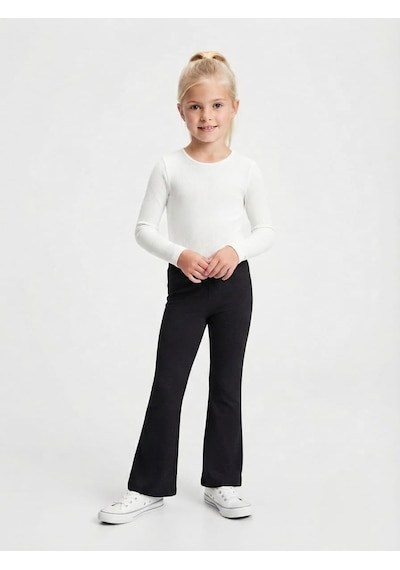 Dmb Kids Kız Çocuk İspanyol Paça Tayt Dmb-5663 Siyah