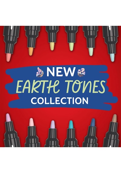 Sharpie Acrylic Paint Markers Earth Tones 5'li Yuvarlak Uç Akrilik Markör Kalem Seti / 2213380