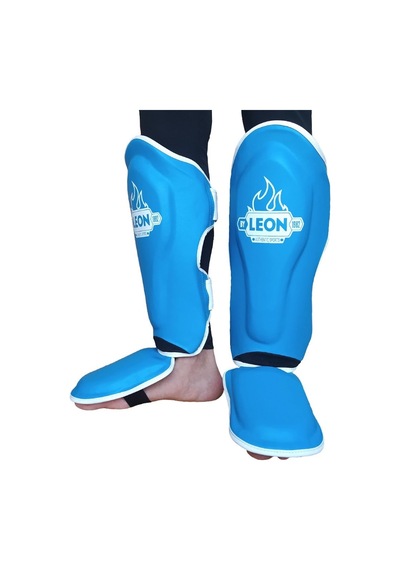 Aksaspor Leon Solid Muay Thai Ve Kick Boks Ayak Ve Kaval Koruyucu Mavi