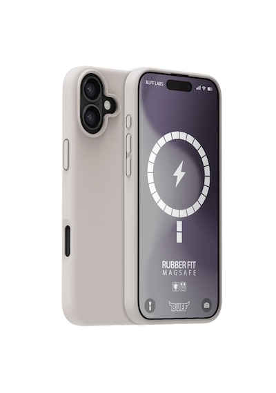 Apple Uyumlu iPhone Buff 16 Plus Magsafe Rubber Fit Silikon Kılıf Stone Gray