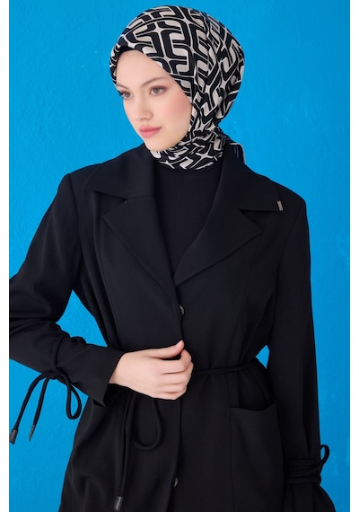 Belli Saf İpek Eşarp 4118d Twill -88 Siyah