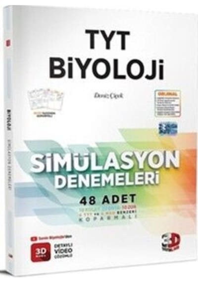 2025 Tyt Biyoloji Simülasyon Denemeleri Detaylı Video Çözümlü 3d Yayınları
