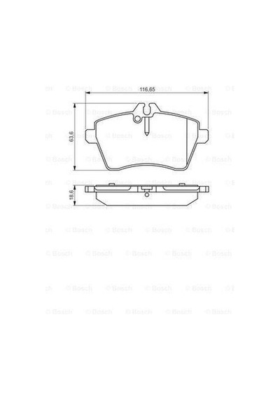 BOSCH 986495273 Fren Balatası Ön E 0986Tb2898 A 24077 İkaz Kablolu Mercedes A Serisi W169 09 04-
