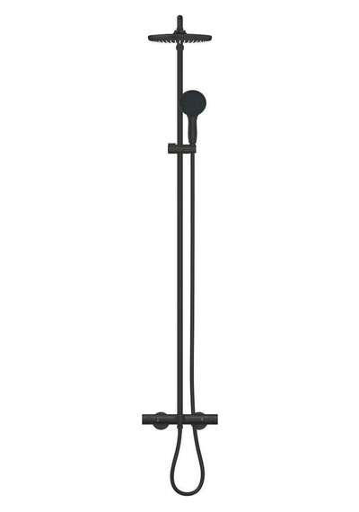 Grohe Tempesta System 250 Duvara Monte Termostatik Bataryalı Duş Sistemi Mat Siyah - 266722431