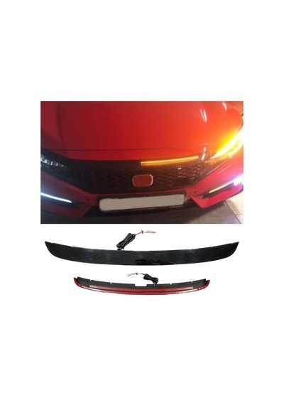 Honda Civic FC5 2016 2017 2018 2019 2020 İle Uyumlu Ön Panjur Ledi 004 16 930