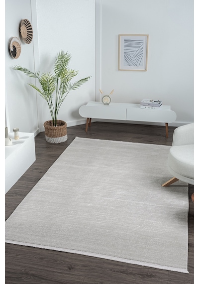 Mariesse Home Zen Koleksiyonu Bambu Dokulu Modern Sık Dokuma Halı - Salon Oturma Odası Halısı Gri