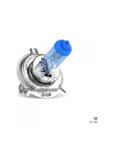 Seger H4 12v 60/55w Xenon White Ultra 4.000k Beyaz Işık P43 Tırnaklı