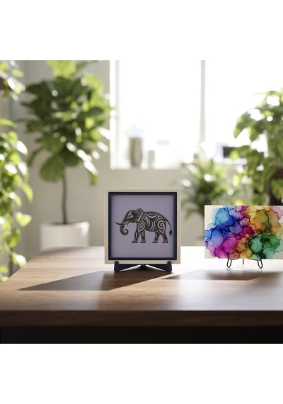 Fil Temalı Şık Dekoratif Obje, Yaşam Alanınız İçin Modern Ve Estetik Bir Dokunuş 10x10 Cm