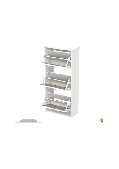 Modilayn West Asma Kapı Önü 52x116x 26 Cm Lik 3 Düşer Kapak 6 Göz Bölmeli Ayakkabılık Beyaz - Cordoba Modilayn West Asma Kapı Önü 52x116x 26 Cm Lik 3 Düşer Kapak 6 Göz Bölmeli Ayakkabılık Beyaz - Cordoba