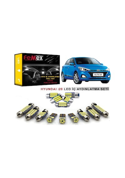 Femex Hyundai İ20 Led İç Aydınlatma Ampul Seti Femex Parlak Beyaz