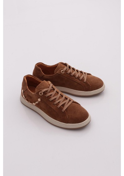 Dgn 26027 Kadin Comfort Ayakkabi Camel Süet