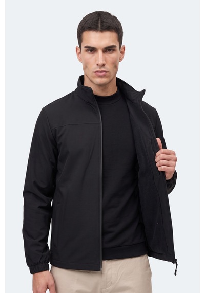 Slazenger Cedo Erkek İçi Polarlı Rüzgar Ve Su İtici Siyah Mont & Kaban